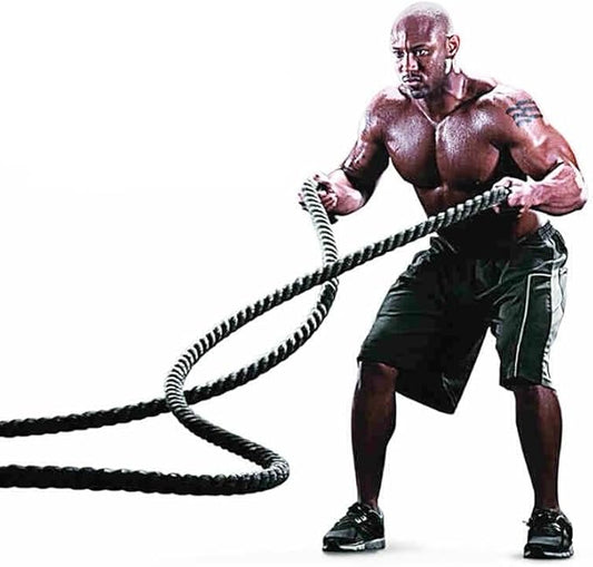 Corde de Combat, Corde ondulatoire pour Exercices de Combat, Corde de Bataille pour Musculation de 38mm diamètre,de Longueur (9m)