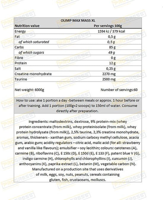 Max Mass Olimp Tunisie 6000 G