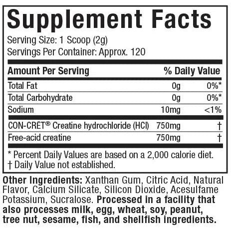 MuscleTech Cell-Tech Creactor 240 g – Créatine HCl Ultra Pure pour Performance Musculaire