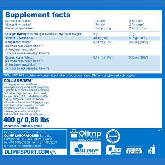 Olimp Collaregen 400 g | Soutien Articulations, Cartilage & Tendons