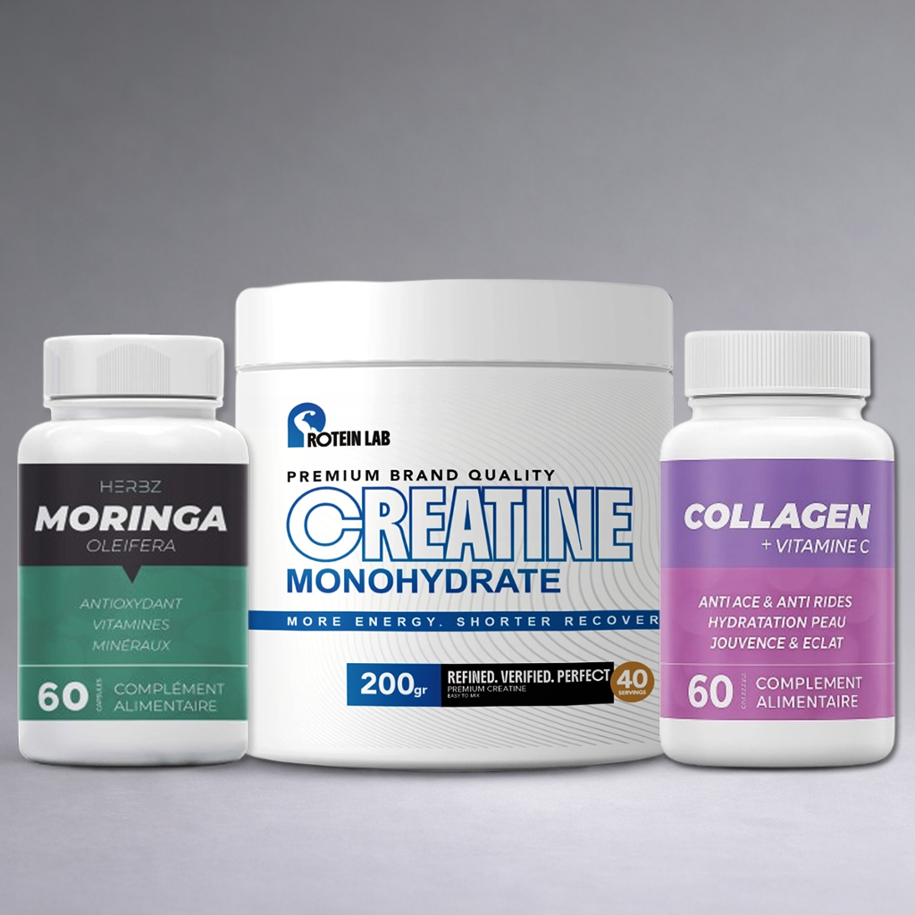 CREA SKIN PACK – Créatine & Collagène pour Musculation, Récupération & Peau