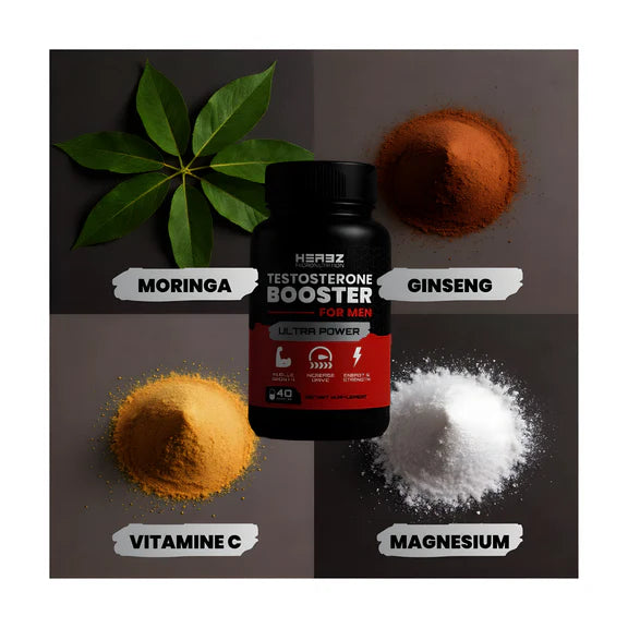 Testo Booster HERBZ 40 Gélules – Vitalité & Performance