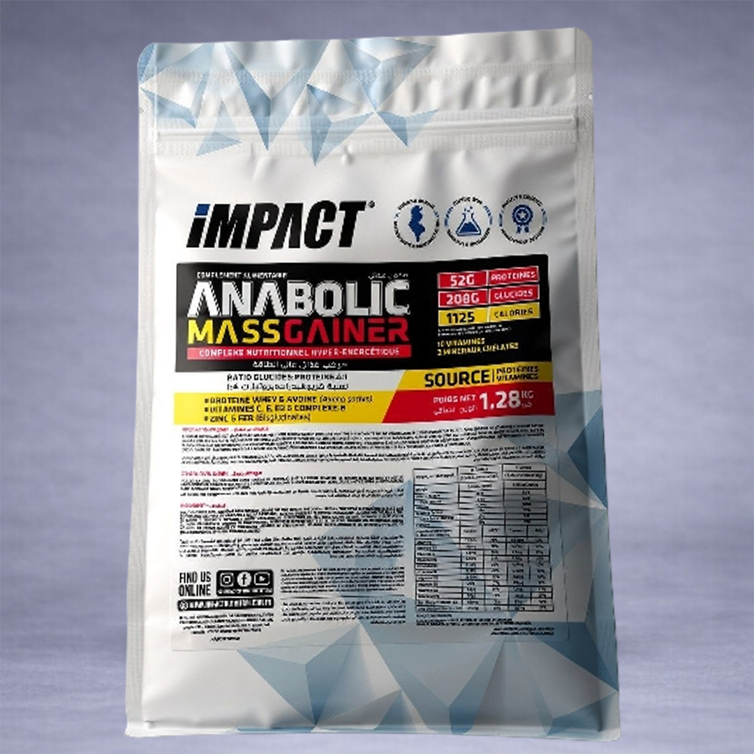 Anabolic Mass Gainer 1.28 Kg Madagascar Vanilla – Protéine & Prise de Masse Rapide | Impact Nutrition