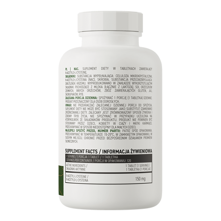 OstroVit NAC VEGE 120 tablets – N‑Acetyl L‑Cysteine | Antioxydant & Santé Hépatique