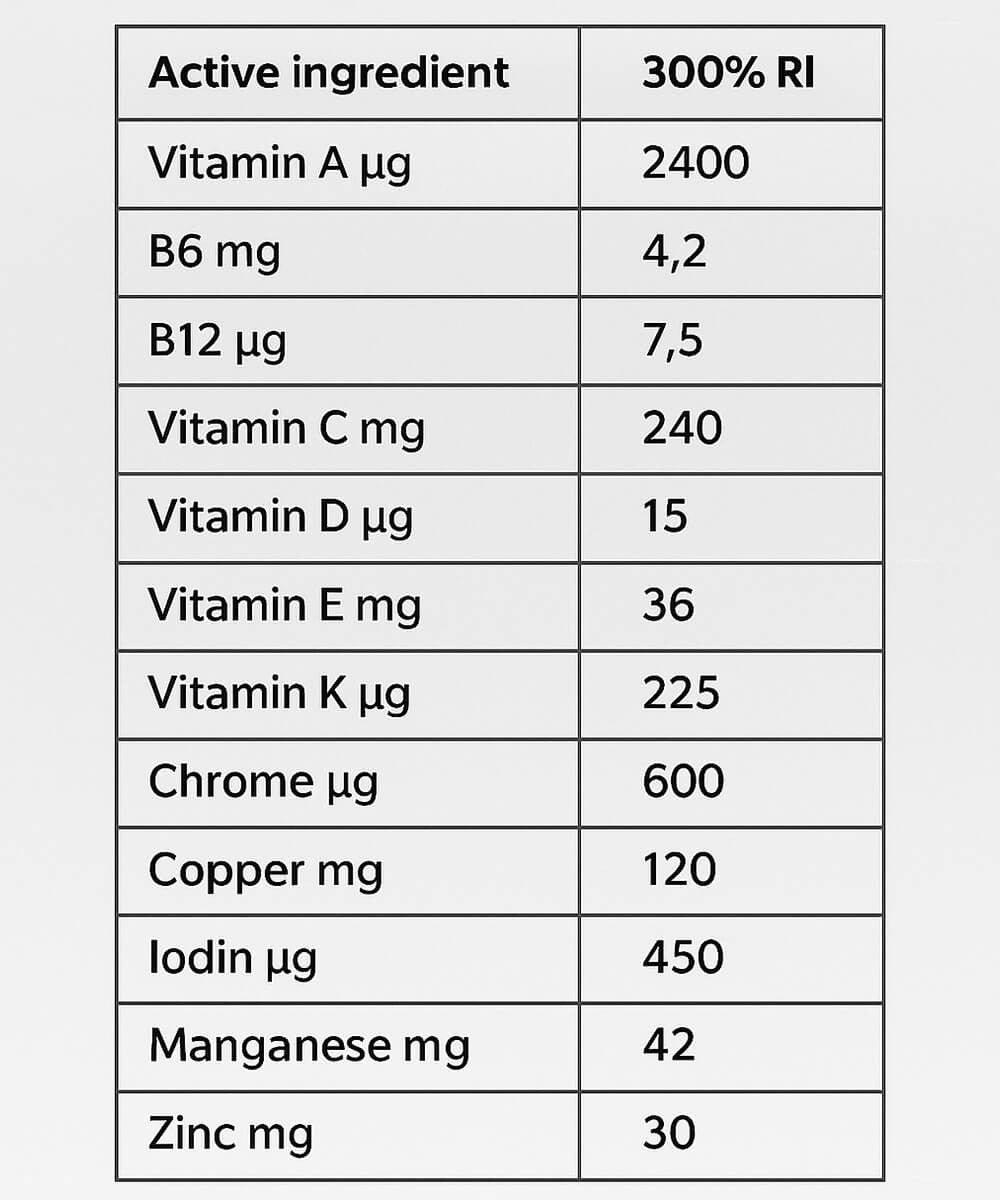 GSN MULTIVITAMINES – Formule Complète 30 Capsules