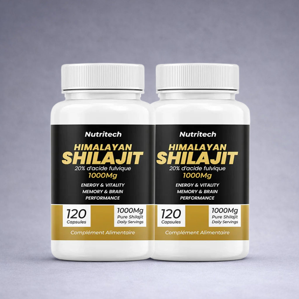 Nutritech Himalayan Shilajit 2X 1000 mg | Énergie, Mémoire & Vitalité