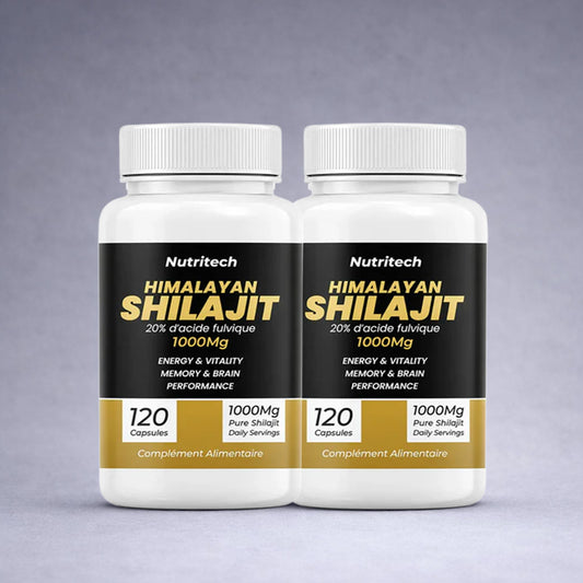 Nutritech Himalayan Shilajit 2X 1000 mg | Énergie, Mémoire & Vitalité