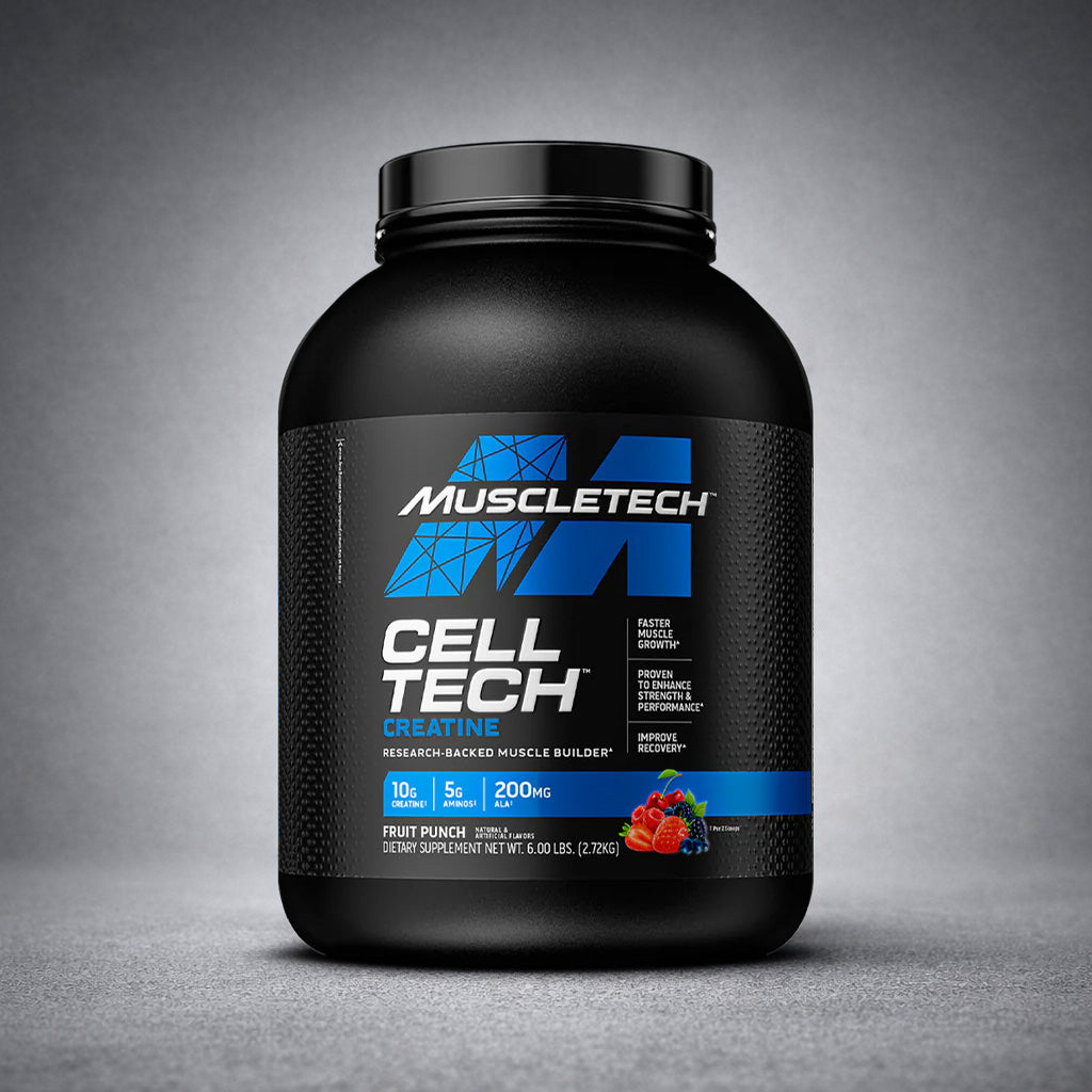 Pot MuscleTech Cell Tech Creatine Fruit Punch – complément musculaire avancé pour force, récupération et performance sportive