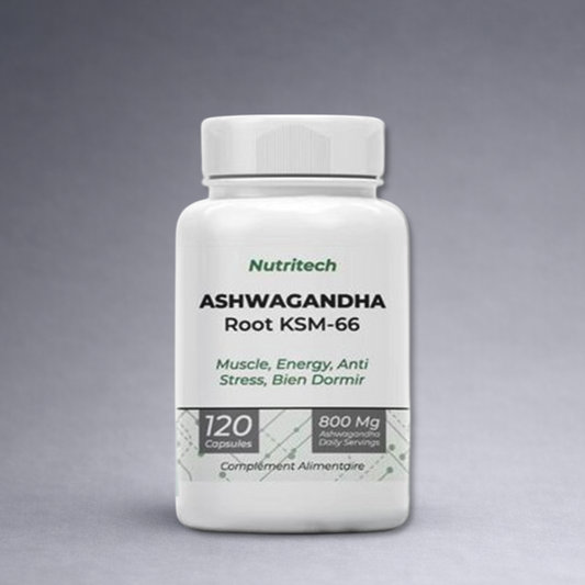 Ashwagandha ksm-66 - 120 Capsules - Nutritech