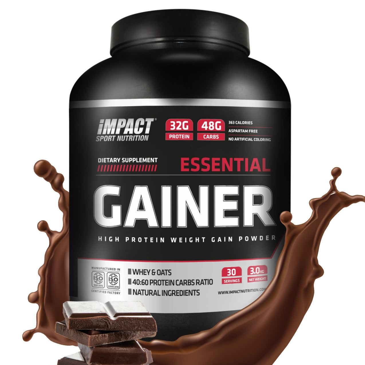Essential Gainer 3 kg – Mass Gainer Impact Nutrition