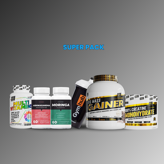 MASS POWER PACK – Gainer, Créatine, Multivitamines & Superfoods pour Musculation & Énergie