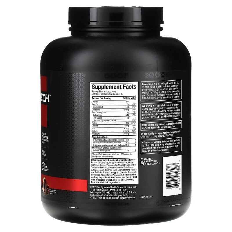 Nitro-Tech Whey Protein MuscleTech® – Milk Chocolate (1,81 kg)
