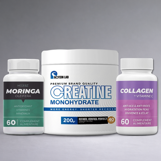 CREA SKIN PACK – Créatine & Collagène pour Musculation, Récupération & Peau
