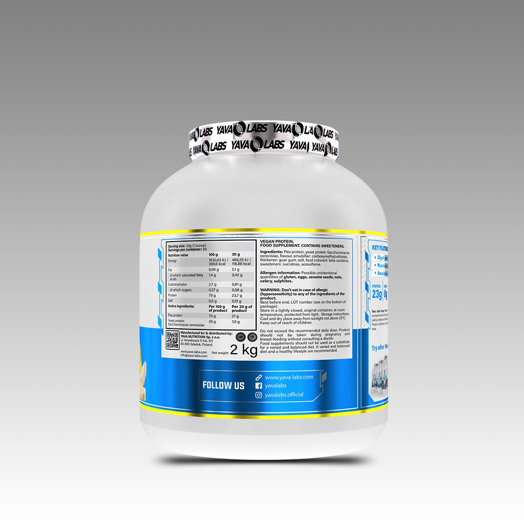 Yava Labs Pure ISO Whey Protein – 2KG | Isolat de Whey Ultra-Pur