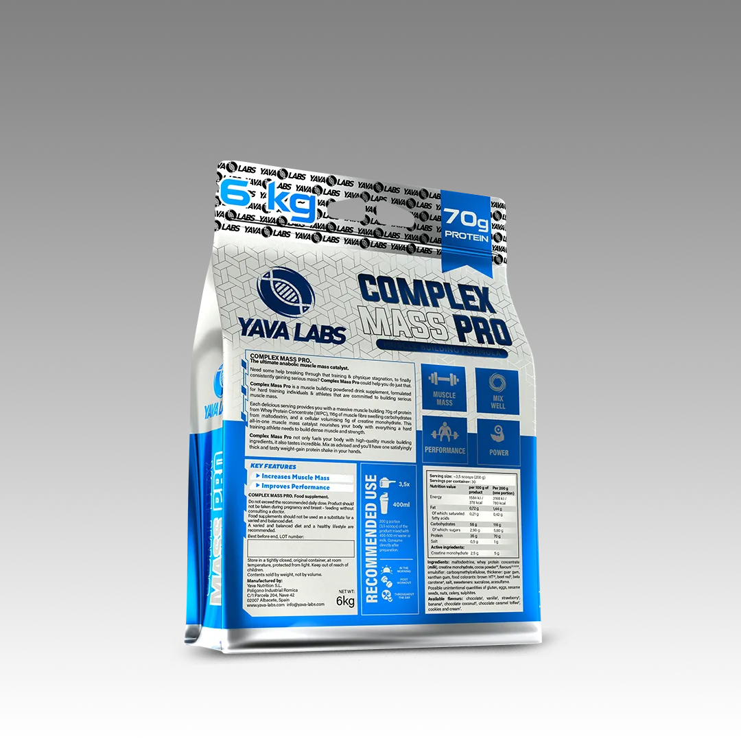 Yava Labs Complex Mass Pro – Gainer Haute Performance 6KG | Prise de Masse