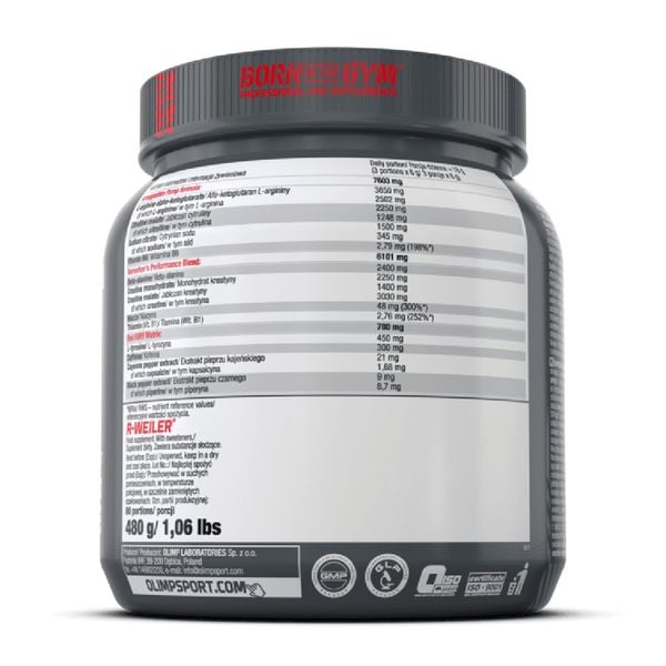 Olimp Redweiler 480 g – Pre‑Workout Énergie & Performance