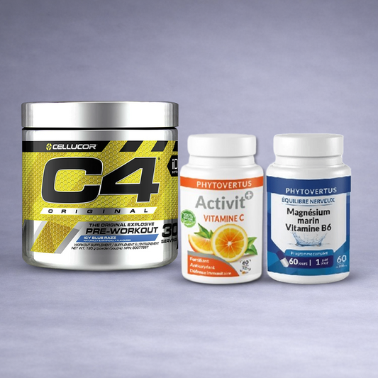 Pré‑Workout Powerflex – Complément énergie, magnésium et vitamine C pour concentration et immunité