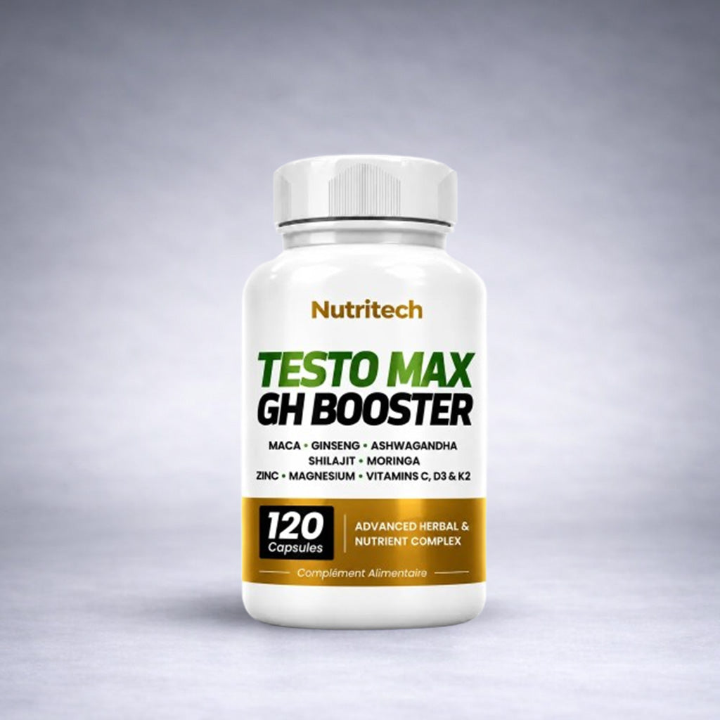Flacon Nutritech Testo Max GH Booster 120 capsules