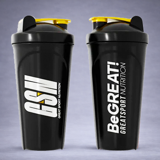 Shaker GSN – accessoire musculation pour hydratation et style sportif, disponible en Tunisie, couleurs rouge, blanc et noir