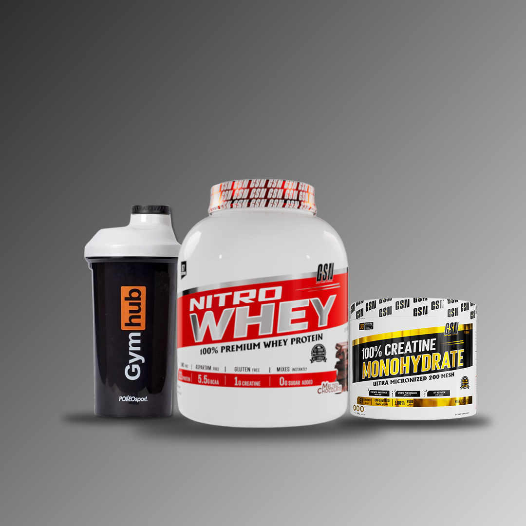 PACK NitroWhey 2 KG + Creatine 200 G + Shaker – Musculation & Récupération