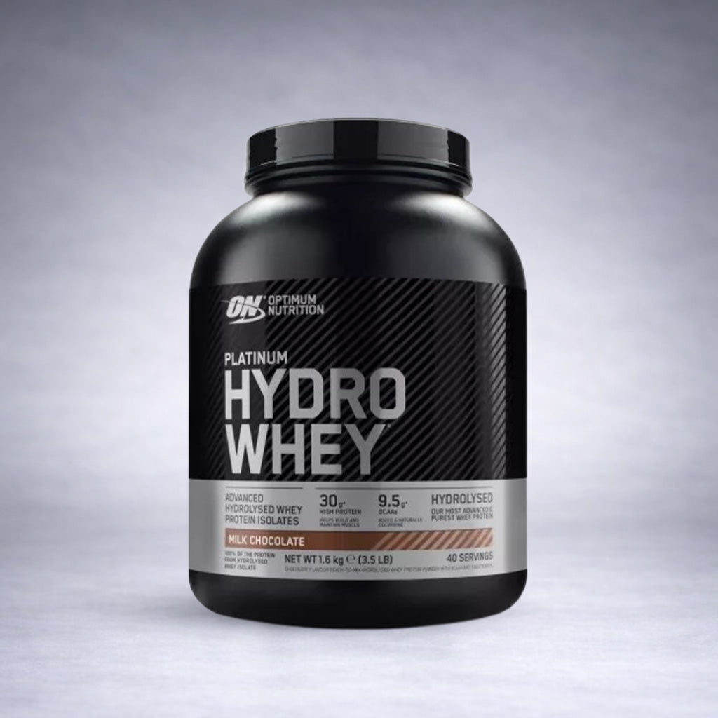 Optimum Nutrition Platinum Hydro Whey 1.6kg Milk Chocolate protéine whey hydrolysée isolate 30g protéines