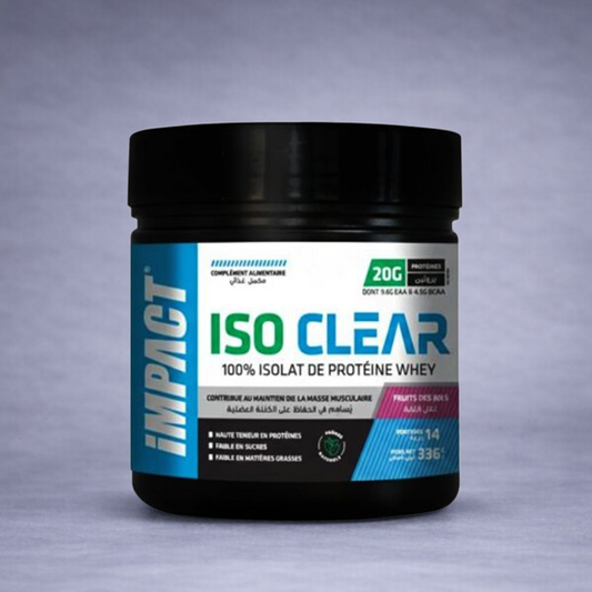 Iso Clear Impact Nutrition 336 g – Whey isolate claire protéine musculation