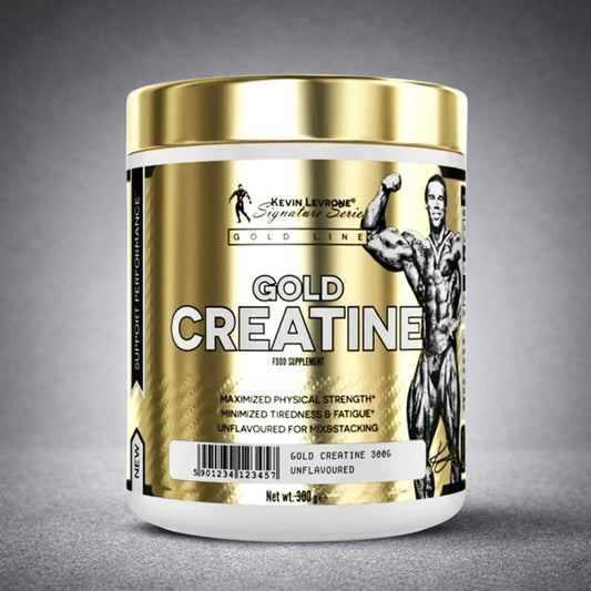 Pot Kevin Levrone Gold Creatine 300 g – créatine monohydrate pure pour force, endurance et récupération musculaire Powerflex Tunisie.