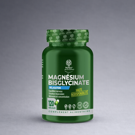 Magnésium Bisglycinate | 120 Capsules Vegan – Relaxation & Haute Absorption