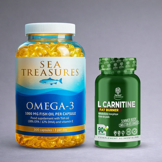 Pack Omega 3 Sea Treasures + L‑Carnitine – Complément santé du cœur et énergie