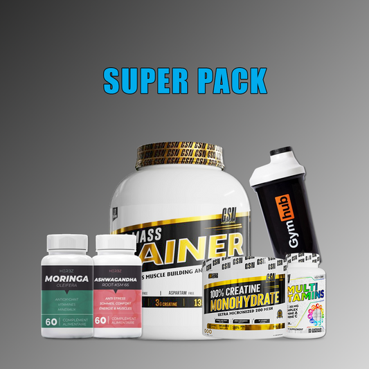 MASS POWER PACK – Gainer, Créatine, Multivitamines & Superfoods pour Musculation & Énergie