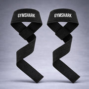 Straps Gymshark – Accessoires musculation pour deadlift et tirage, couleur noire