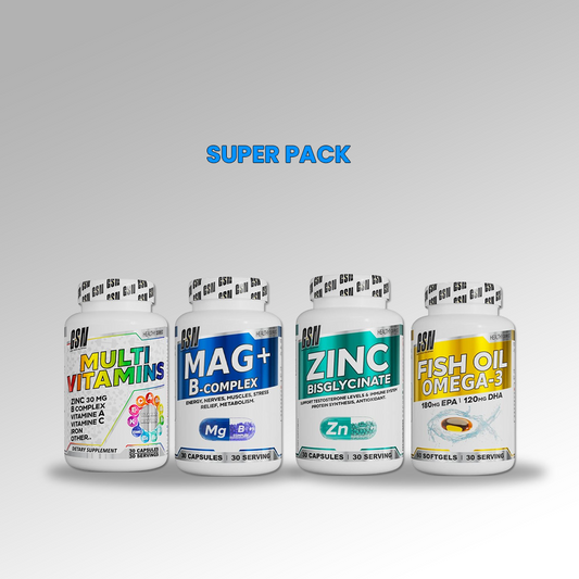 Multivitamines GSN Pack – Formule Premium avec Zinc, Fer, Vitamines & Oméga